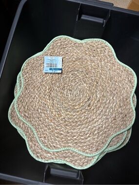 Woven Placemat with Light Green Trim - Hobby Lobby